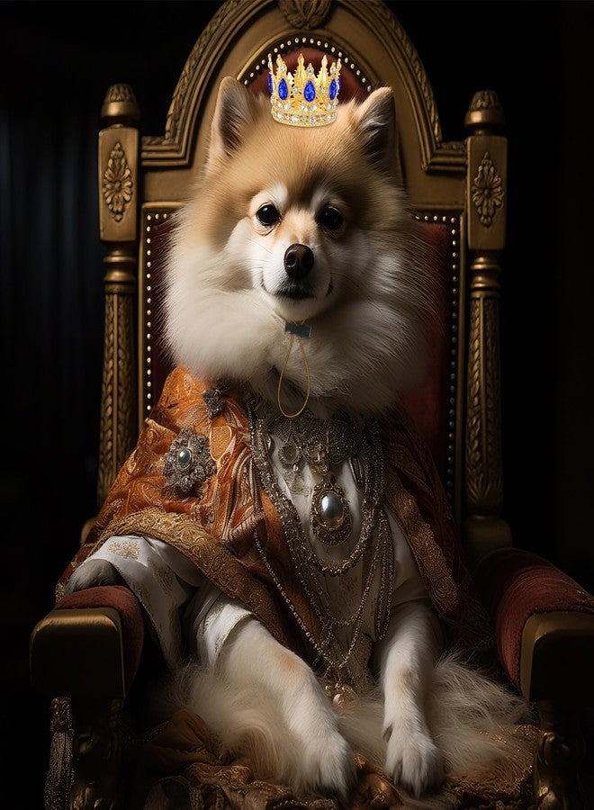 Abbylike Pet Rhinestone King Crown, Queen Crown for Birthday New Year Costume for Small Dog Cat Cosplay Party Accessories Adoption Celebration Wedding Birthday Photos Prop Costume(Blue,Small) - Image 5